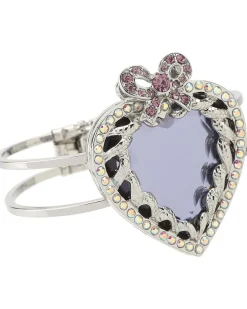 Iconic Amethyst Crystal Heart Hinge Bangle