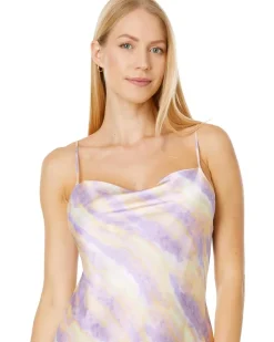 Ikat Tie-Dye Cowl Cami Dress