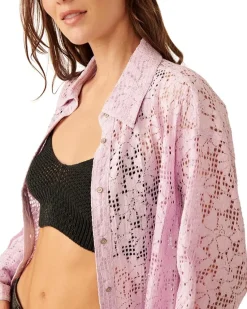 In Your Dreams Lace Buttondown