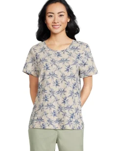 Indigo Palms Printed Short Sleeve Tee