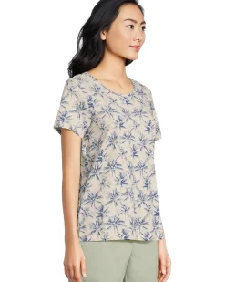 Indigo Palms Printed Short Sleeve Tee