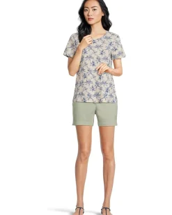 Indigo Palms Printed Short Sleeve Tee