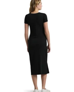 Jersey Twist-Front Midi Dress
