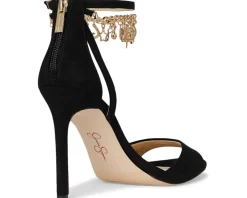 Jetser Chain Medallion Heeled Sandals
