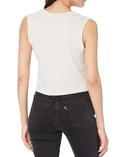 Johnnie Cropped Crew Neck Tank w/Rib Trim