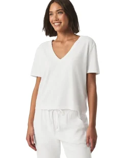 Kacey Crochet V-Neck Tee