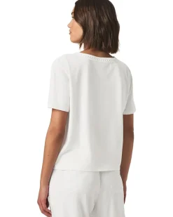 Kacey Crochet V-Neck Tee