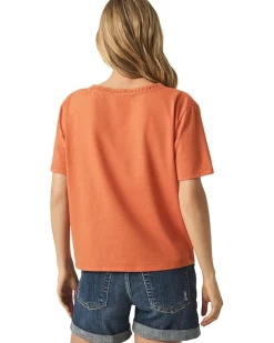 Kacey Crochet V-Neck Tee