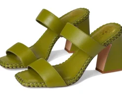 Kaden Stitched Block Heel Mule Sandals