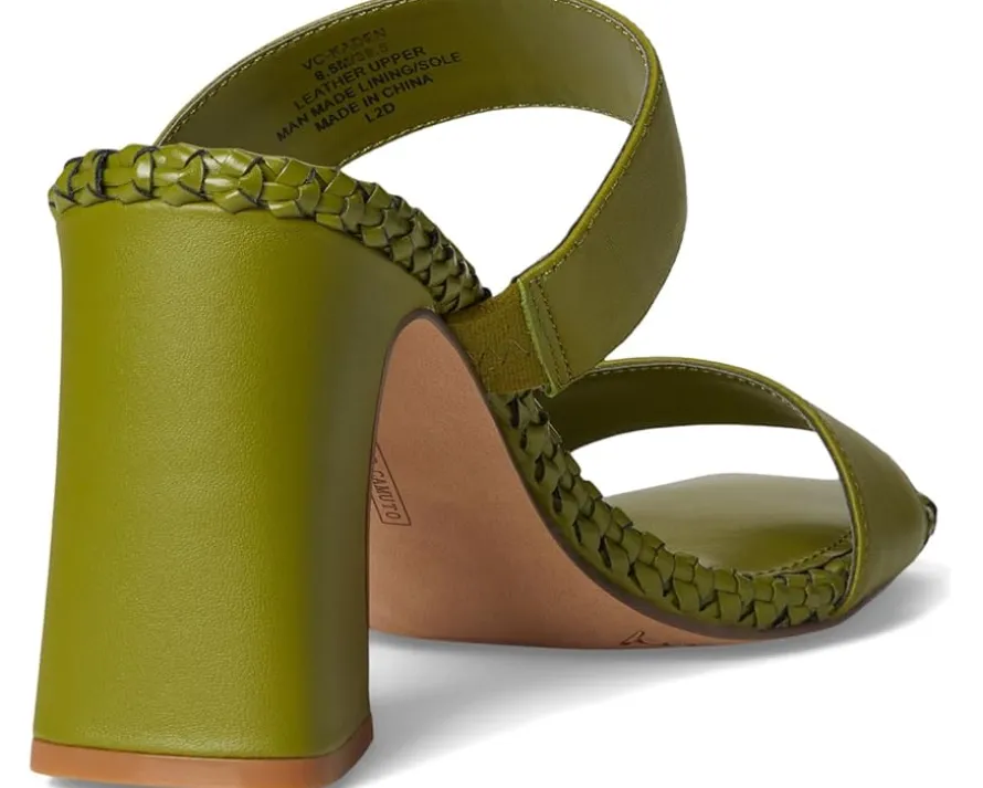 Kaden Stitched Block Heel Mule Sandals