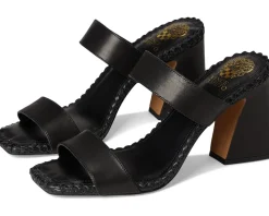 Kaden Stitched Block Heel Mule Sandals