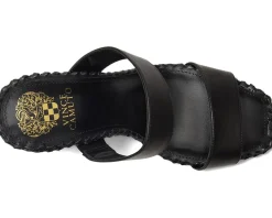 Kaden Stitched Block Heel Mule Sandals