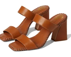 Kaden Stitched Block Heel Mule Sandals