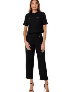 Katyyj Woven Tee with Welt Pockets