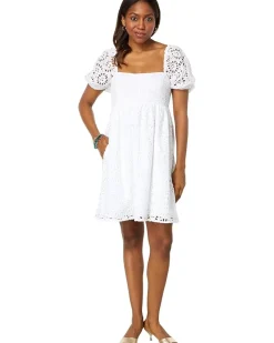 Kay Short Sleeve Eyelet Dress