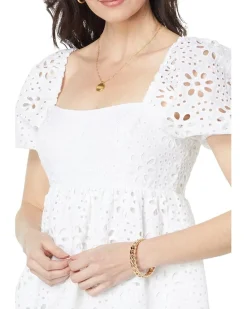 Kay Short Sleeve Eyelet Top