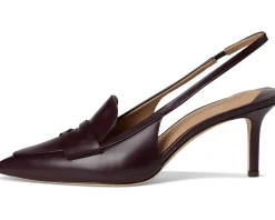 Khloe Leather Slingback Loafers Pumps
