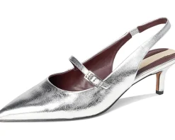 Khloe Pointed Toe Slingback Kitten Heel