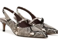 Khloe Pointed Toe Slingback Kitten Heel