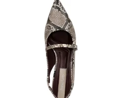 Khloe Pointed Toe Slingback Kitten Heel