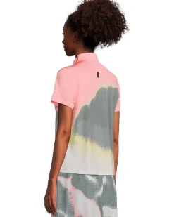Landscape Print Short Sleeve Polo