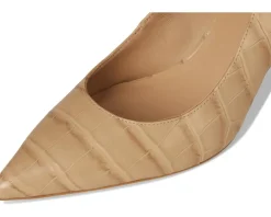 Lanette Crocodile Embossed Leather Pumps