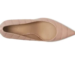 Lanette Crocodile Embossed Leather Pumps