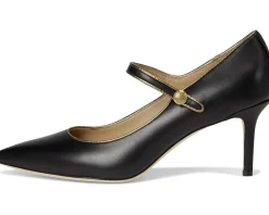 Lanette Metallic-Trim Mary Jane Pumps