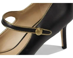 Lanette Metallic-Trim Mary Jane Pumps