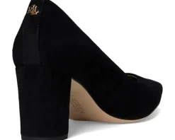 Lanette Suede Block-Heel Pumps