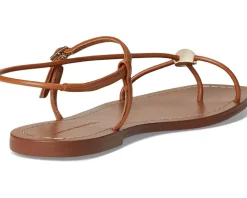 Lara Strappy Flat Sandals with Ball