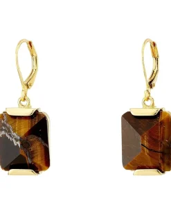 Lever Back Tigers Eye Earrings