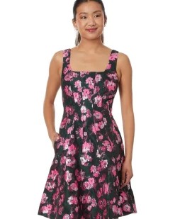 Leya Floral Jacquard Dres