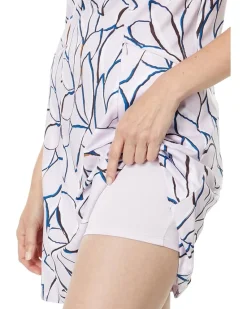 Linear Floral Sleeveless Dress