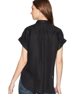 Linen Dolman-Sleeve Shirt