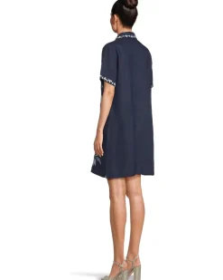 Linen Henley Collared Dress - Winona