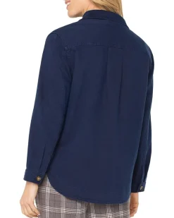 Lofty Soft Denim Button Down Shirt Jacket