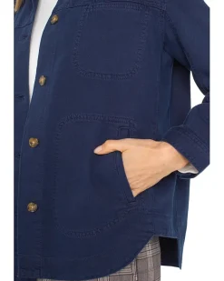 Lofty Soft Denim Button Down Shirt Jacket