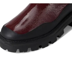 London Crinkle Patent Leather Chelsea Boots