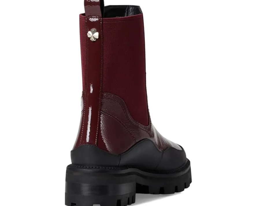 London Crinkle Patent Leather Chelsea Boots