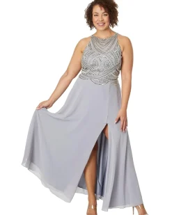 Long Metallic Beaded Top