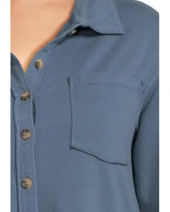 Long Sleeve Button Front Shacket