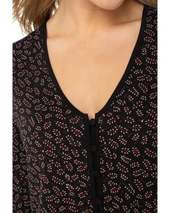 Long Sleeve Button Front Knit Top