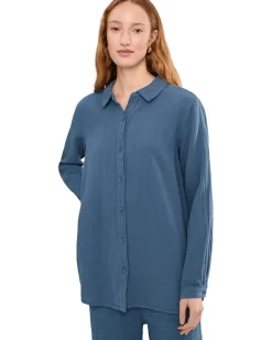 Long Sleeve Button Up Tunic