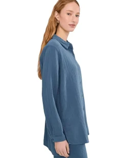 Long Sleeve Button Up Tunic