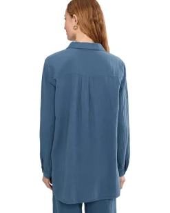 Long Sleeve Button Up Tunic