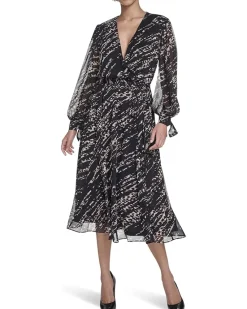 Long Sleeve Chiffon Shirtdress