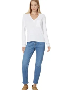 Long Sleeve Collared V-Neck