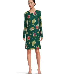 Long Sleeve Crew Dress To Knee