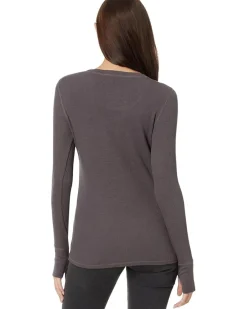 Long Sleeve Crew Neck Tee with Thumbhole